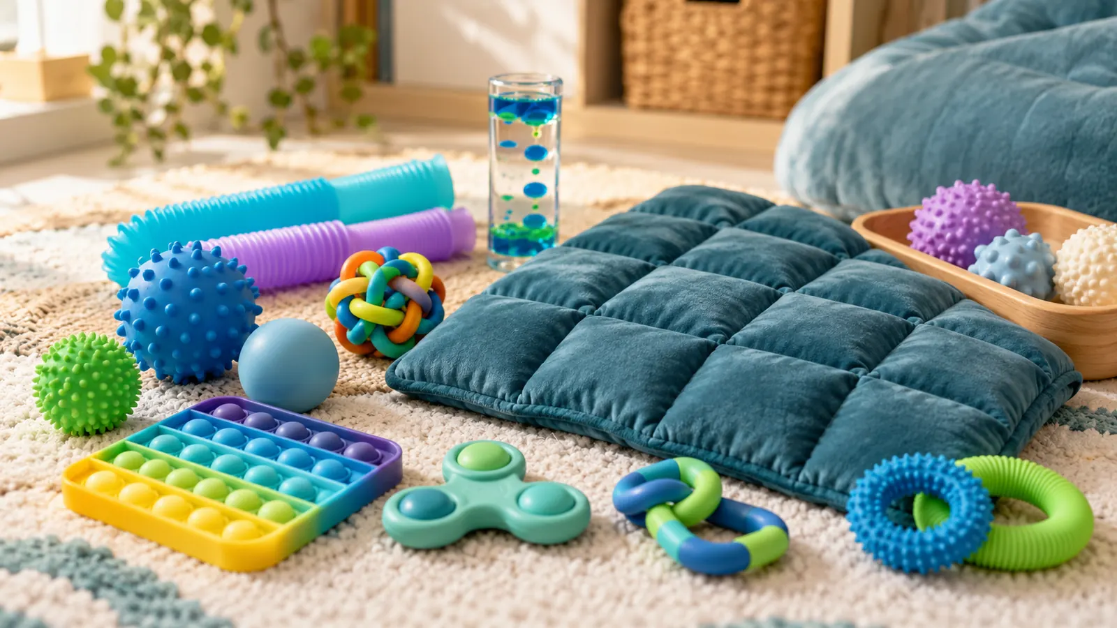 Sensory toys chosen by an occupational therapist